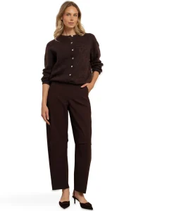 Marlise barrel trousers dames broek bruin