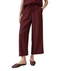 Marou crinkled dames culotte bordeaux