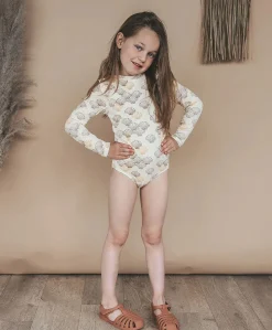 Meisjes badpak ecru