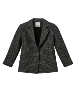 Meisjes blazer grijs