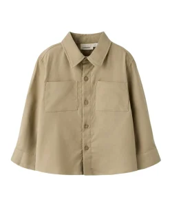 Meisjes blouse lange mouw beige