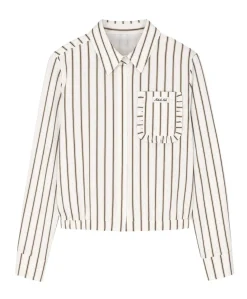 Meisjes blouse lange mouw beige