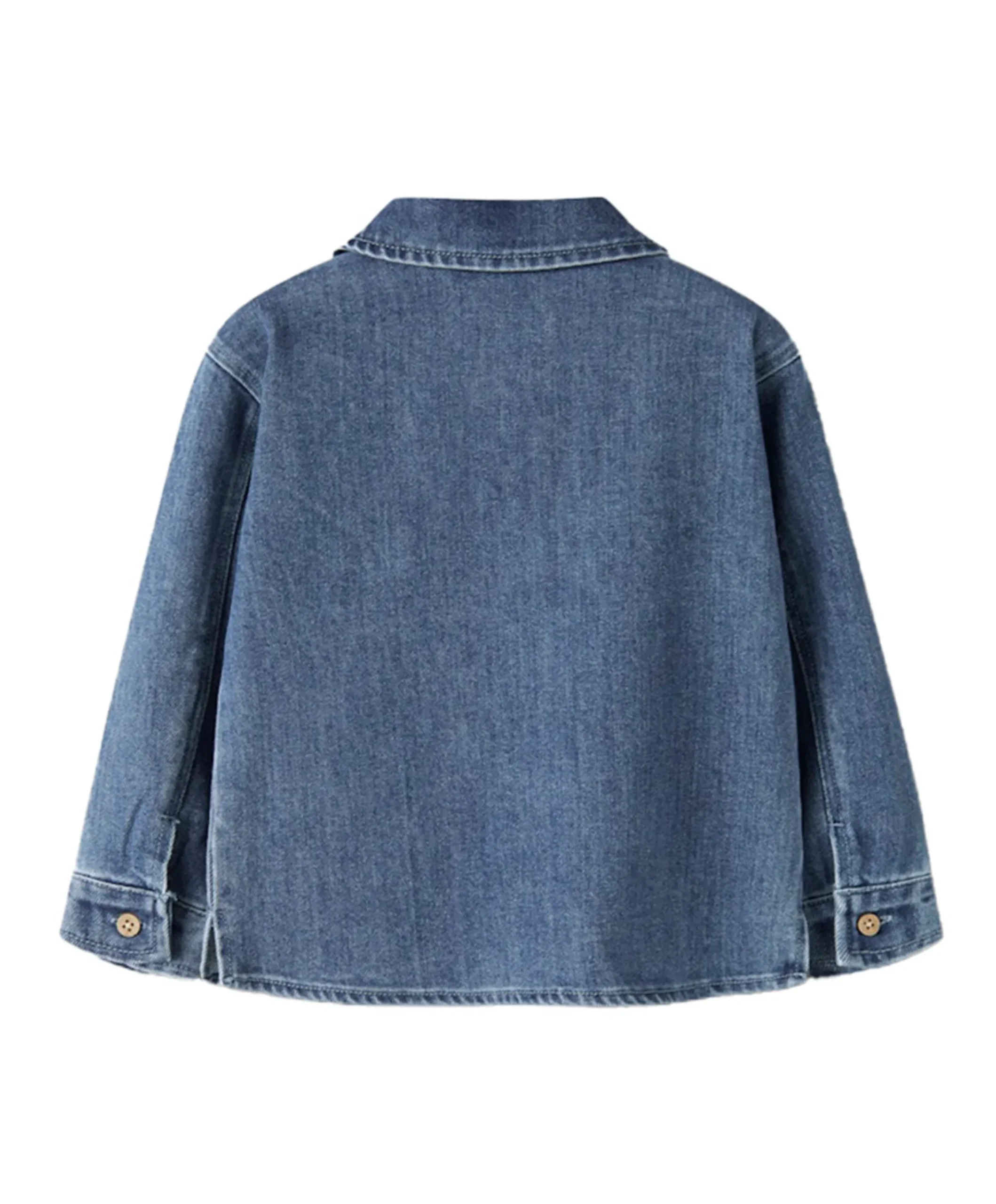 Meisjes blouse lange mouw blauw