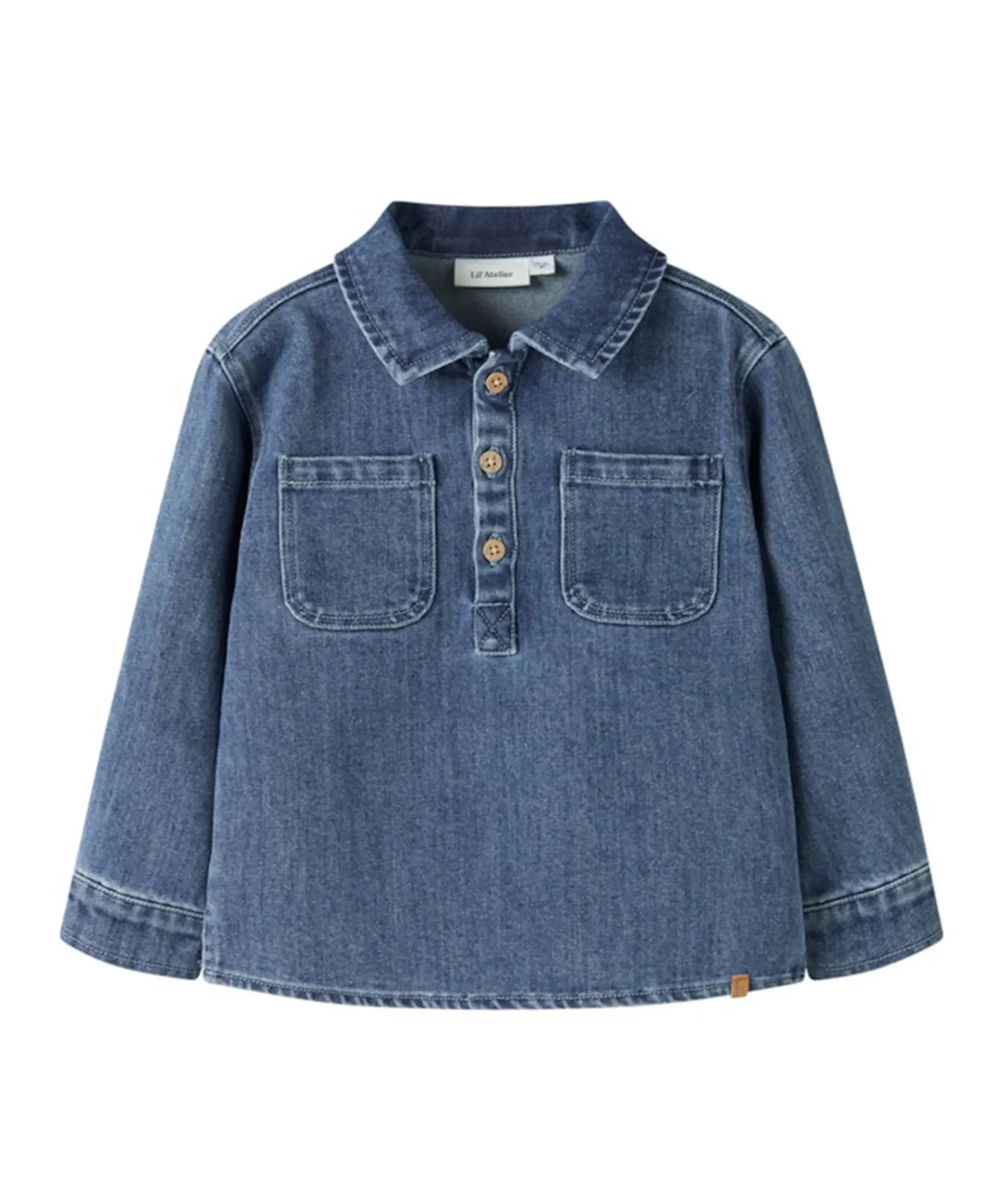 Meisjes blouse lange mouw blauw