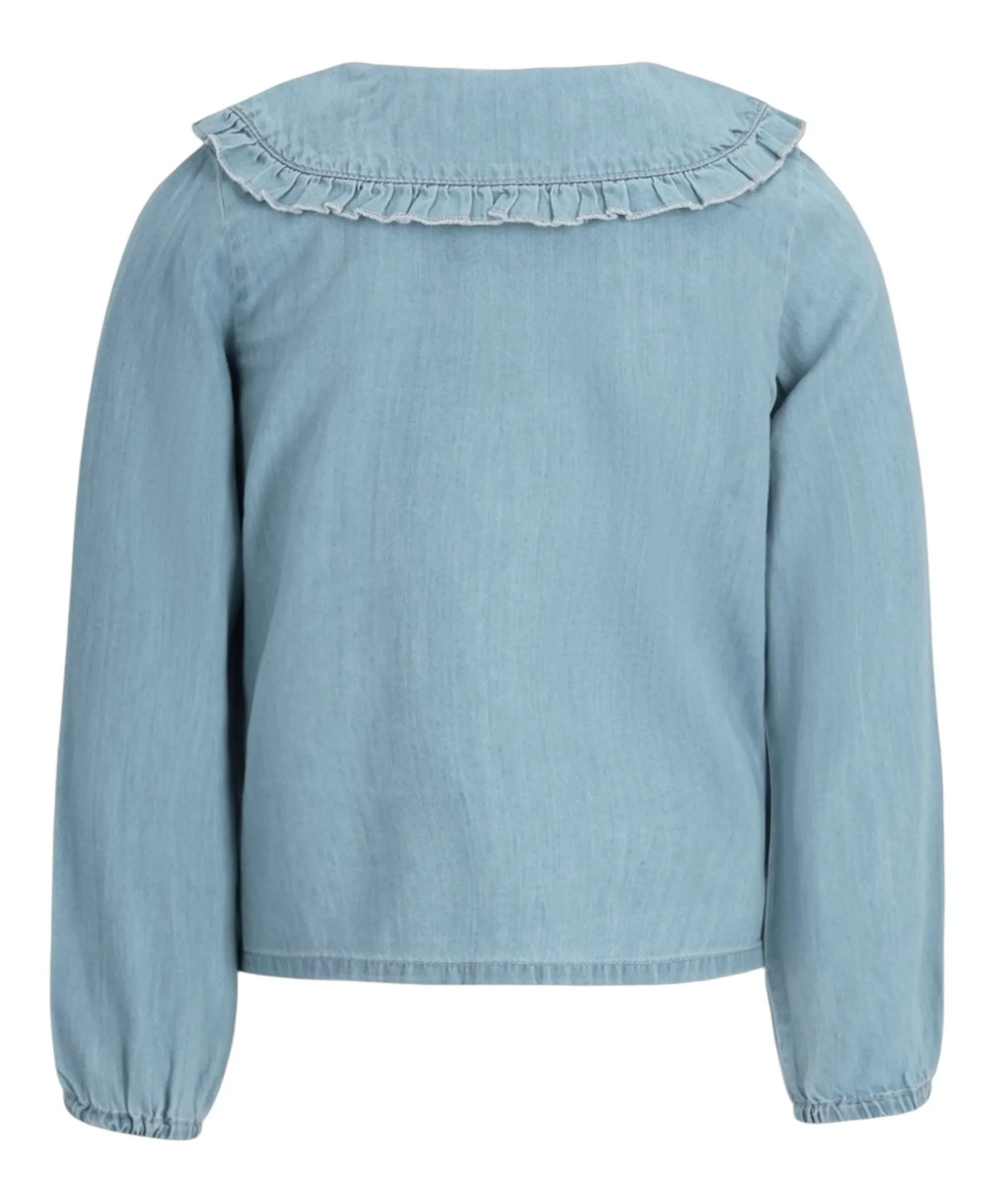 Meisjes blouse lange mouw blauw