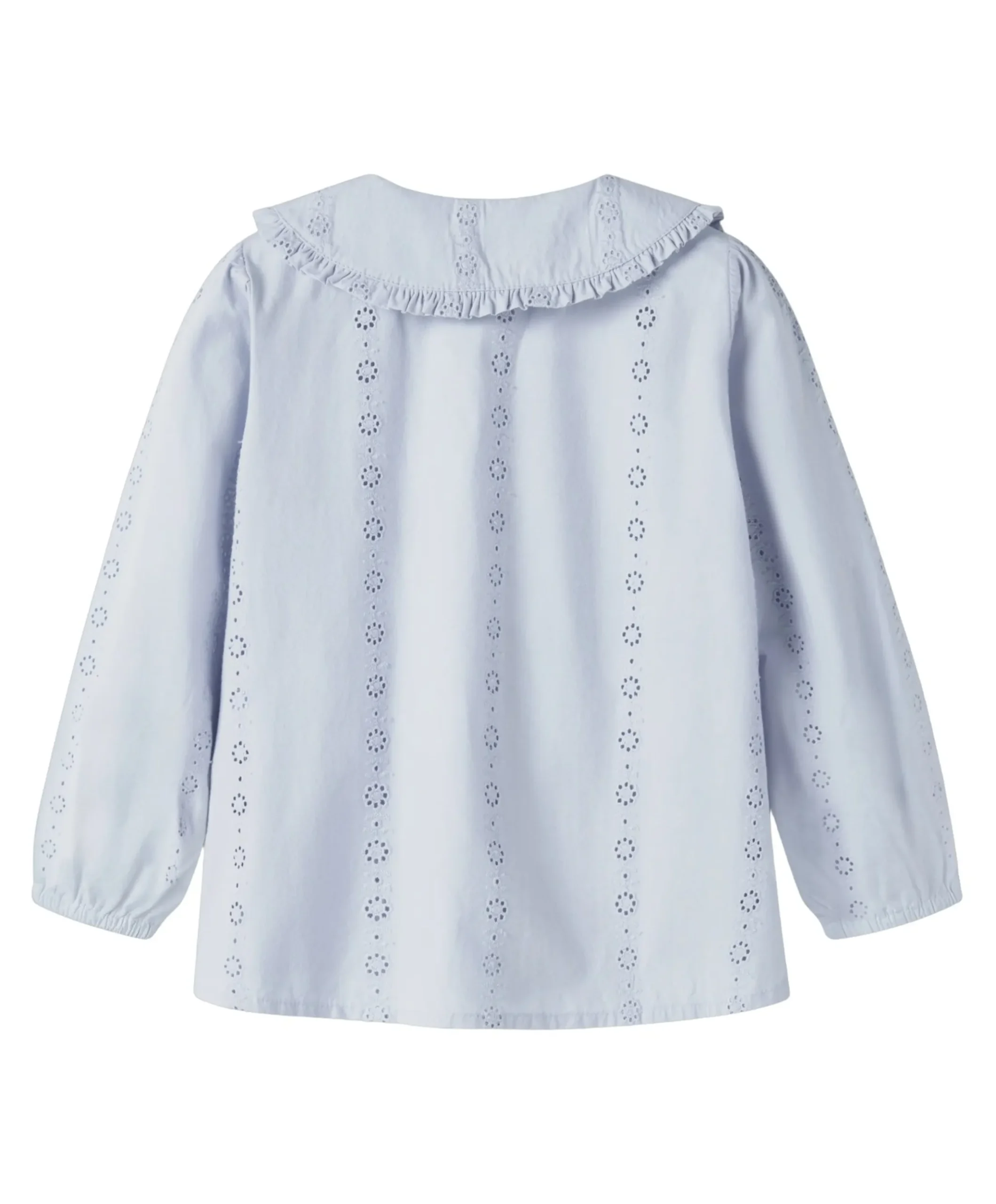 Meisjes blouse lange mouw blauw