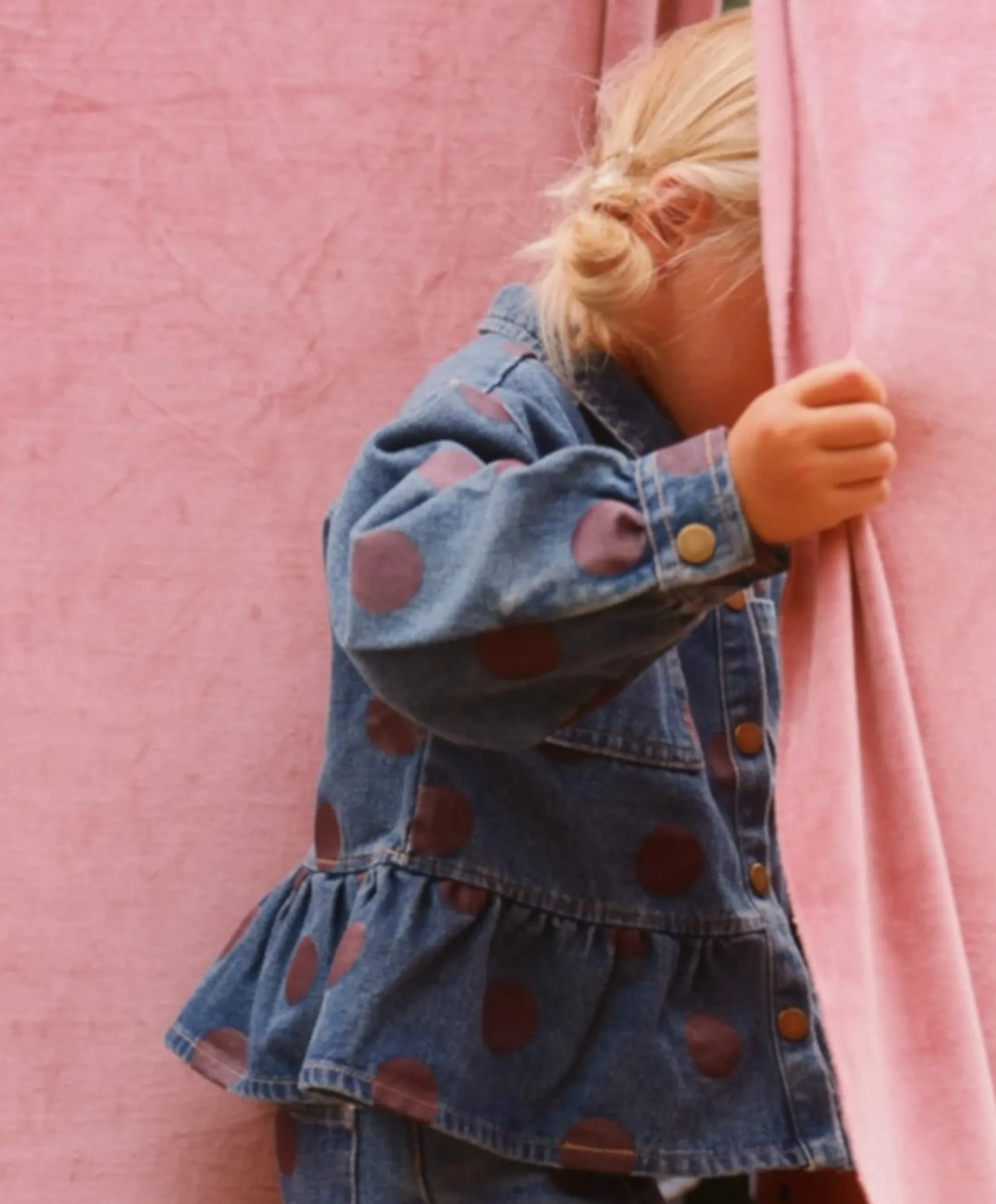 Meisjes blouse lange mouw blauw