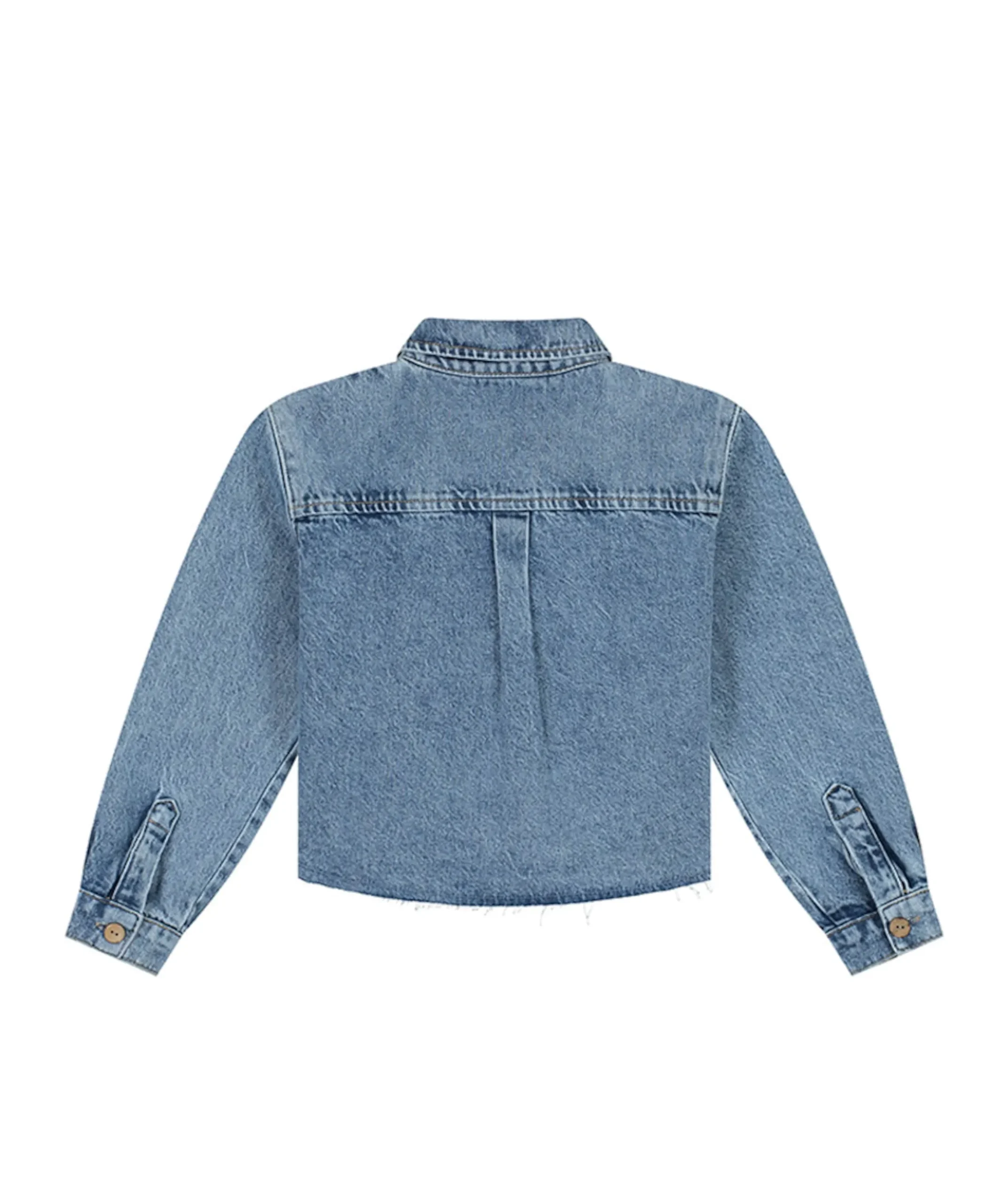 Meisjes blouse lange mouw blauw