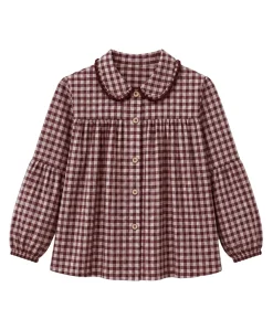Meisjes blouse lange mouw bordeaux