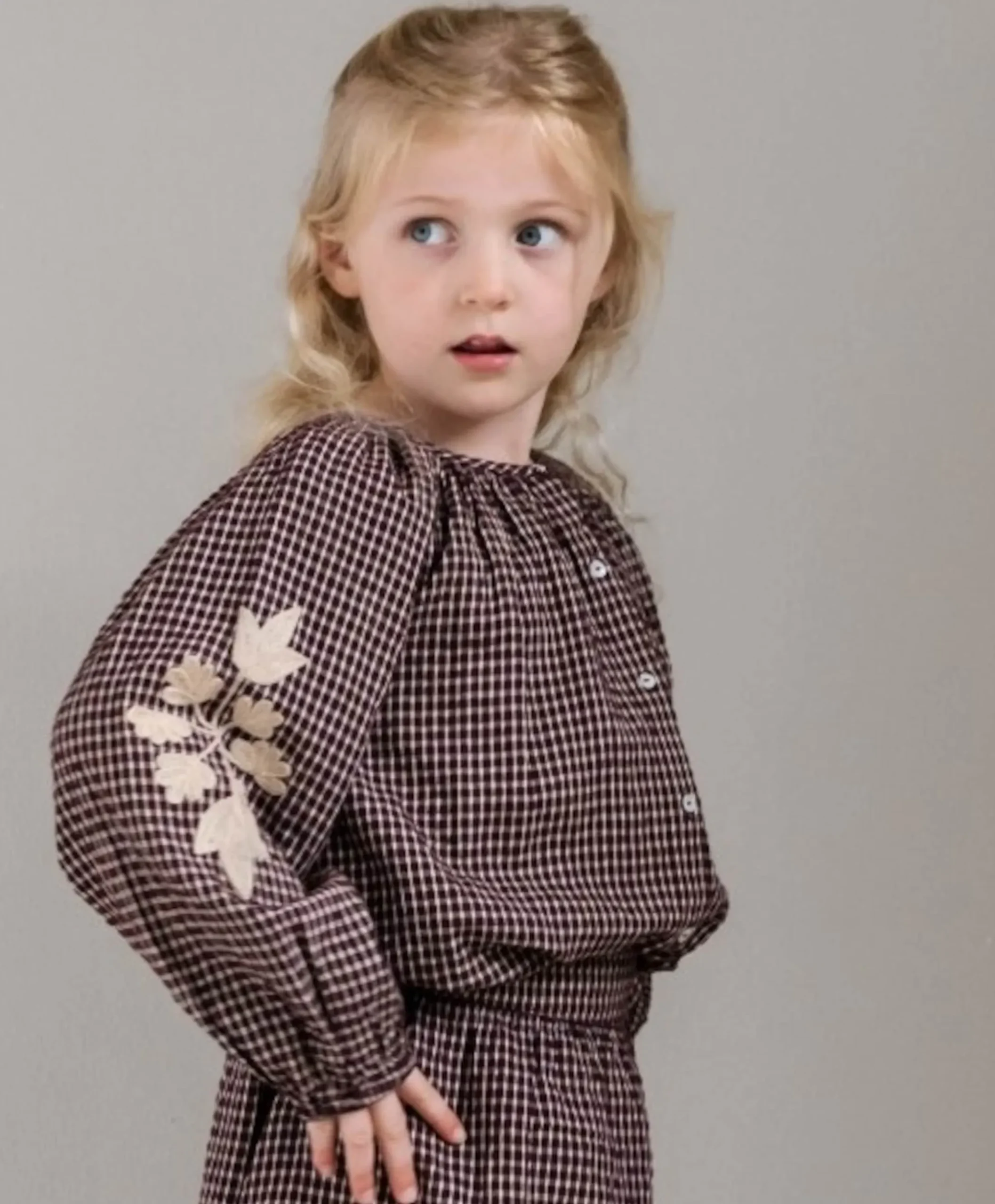 Meisjes blouse lange mouw bordeaux