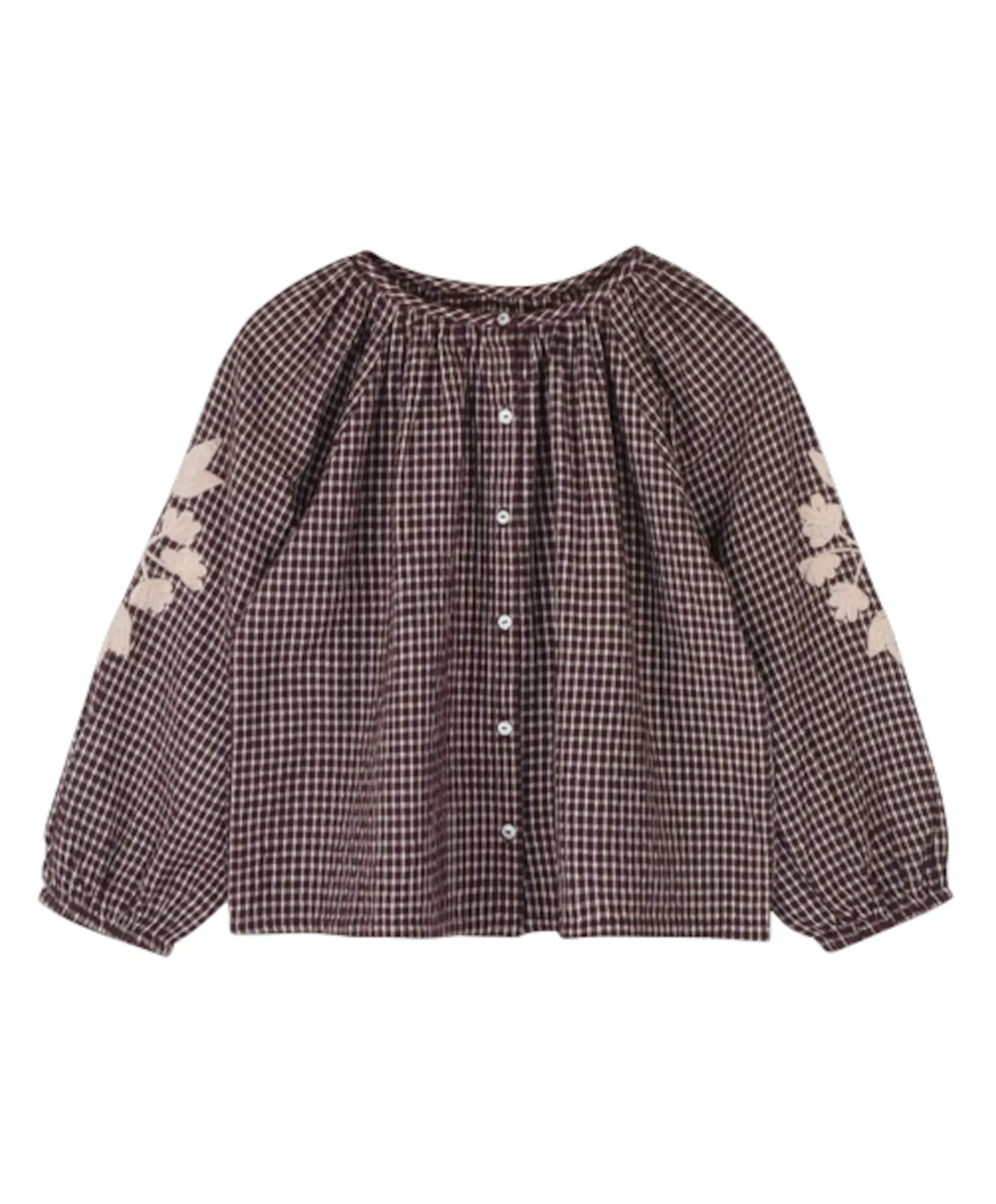 Meisjes blouse lange mouw bordeaux