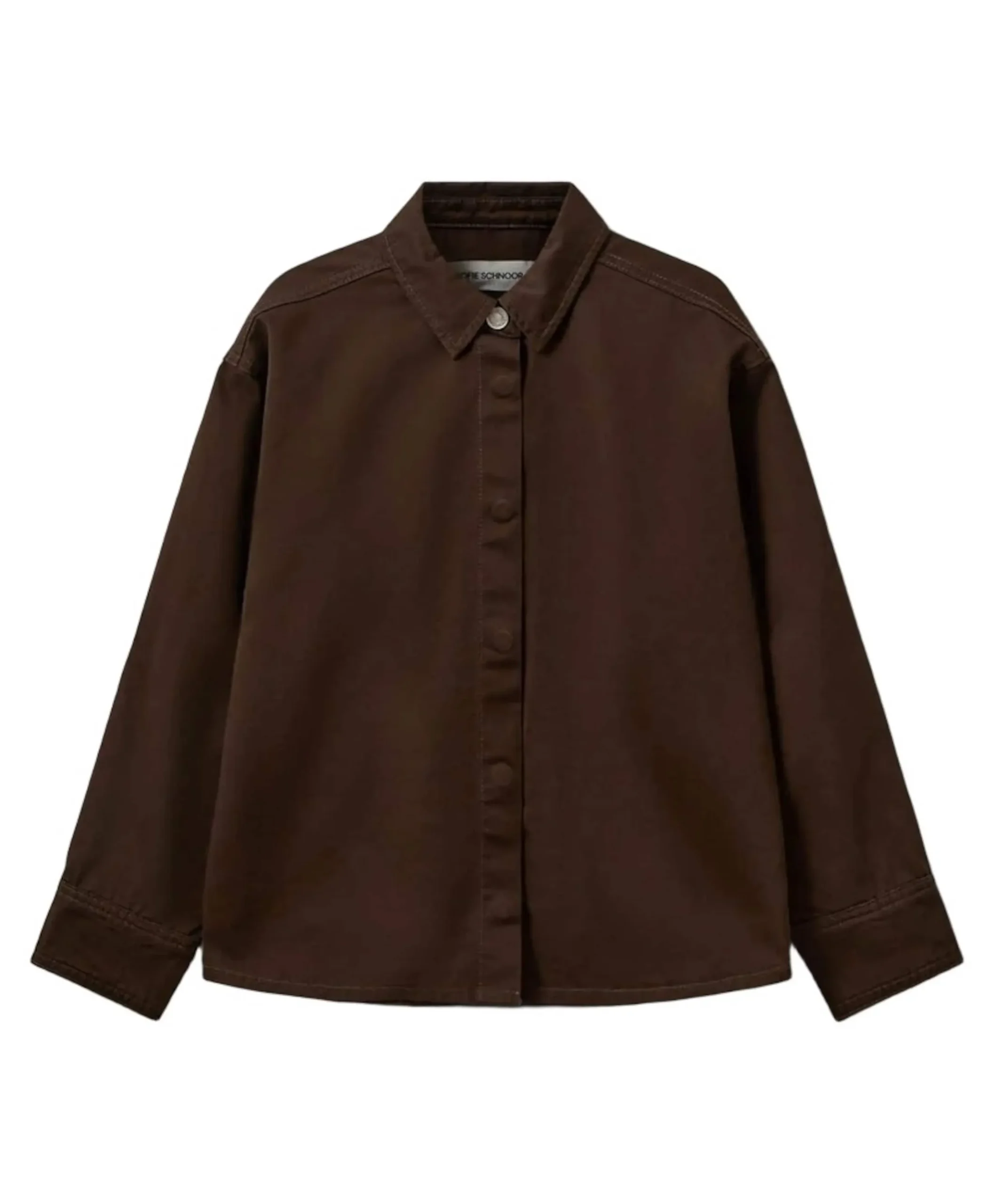 Meisjes blouse lange mouw bruin