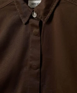 Meisjes blouse lange mouw bruin