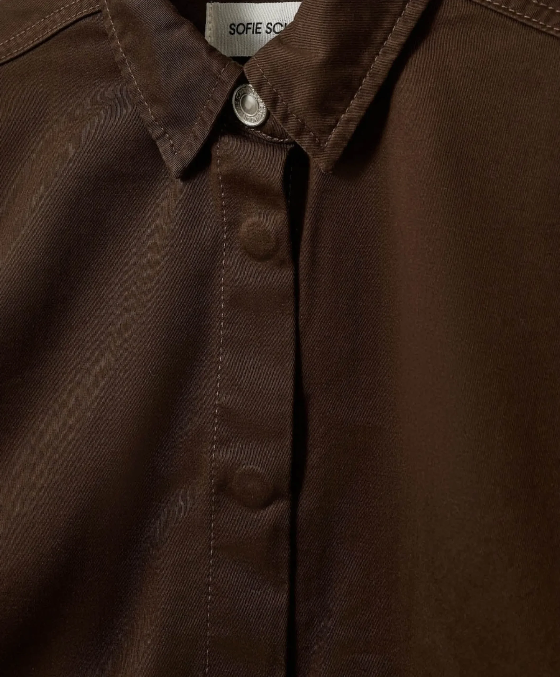 Meisjes blouse lange mouw bruin