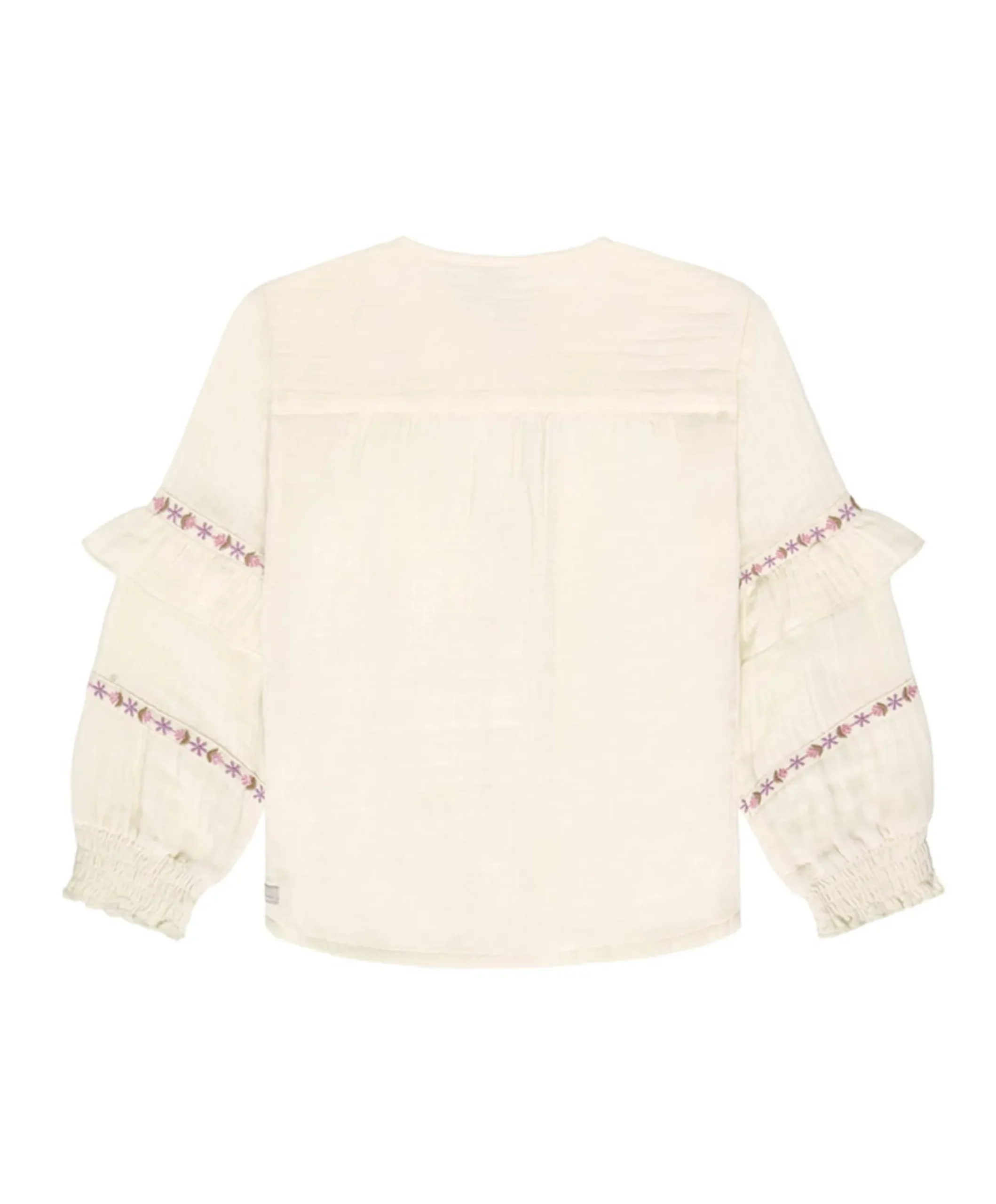 Meisjes blouse lange mouw ecru