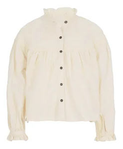 Meisjes blouse lange mouw ecru