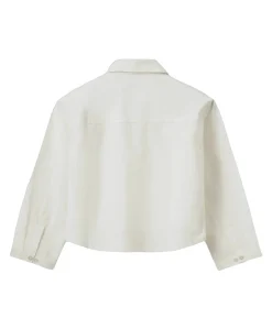 Meisjes blouse lange mouw ecru