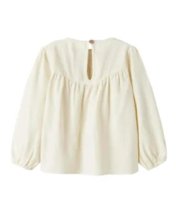 Meisjes blouse lange mouw ecru