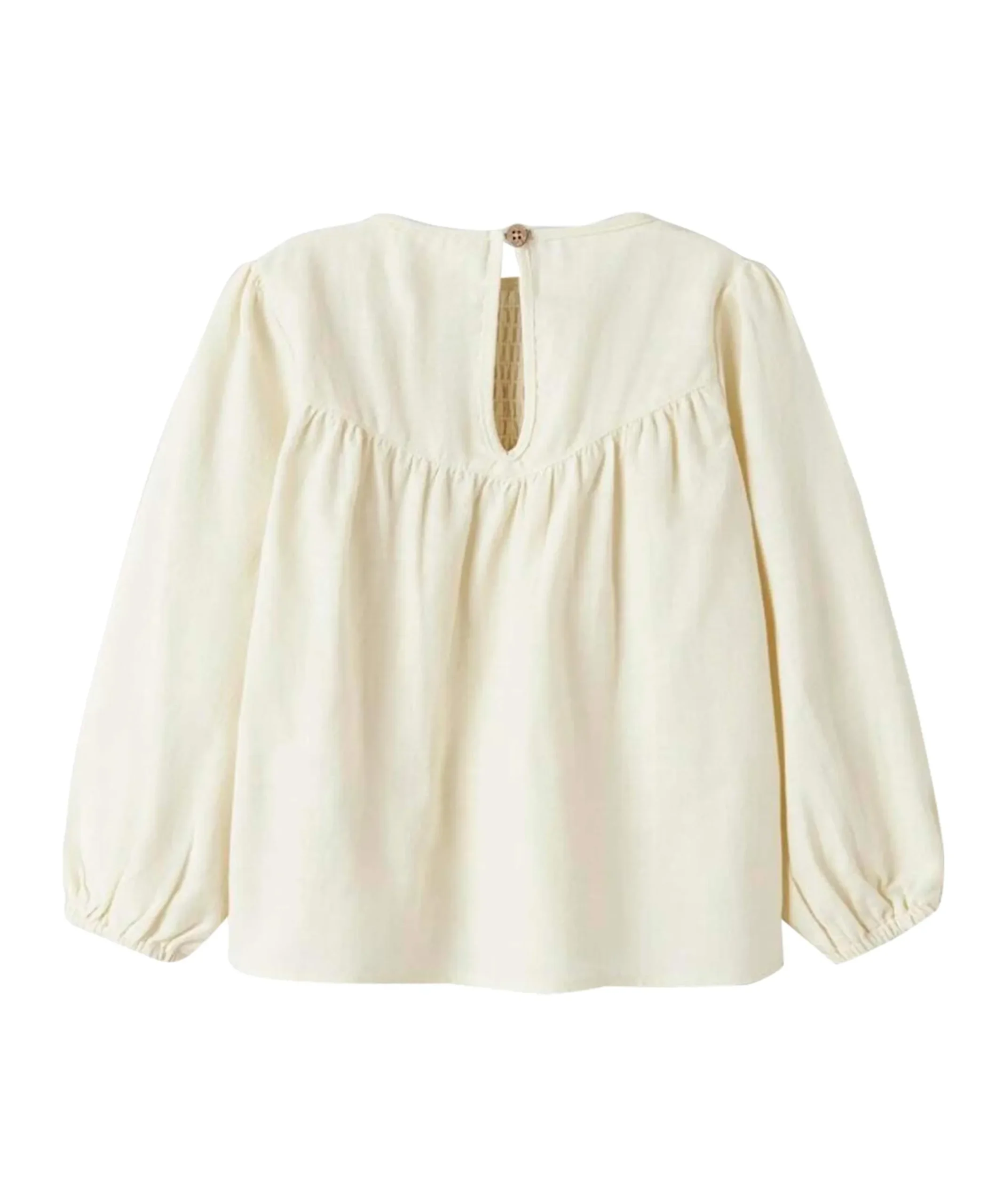 Meisjes blouse lange mouw ecru