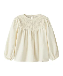 Meisjes blouse lange mouw ecru