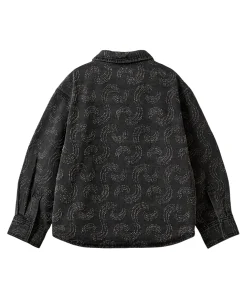 Meisjes blouse lange mouw grijs