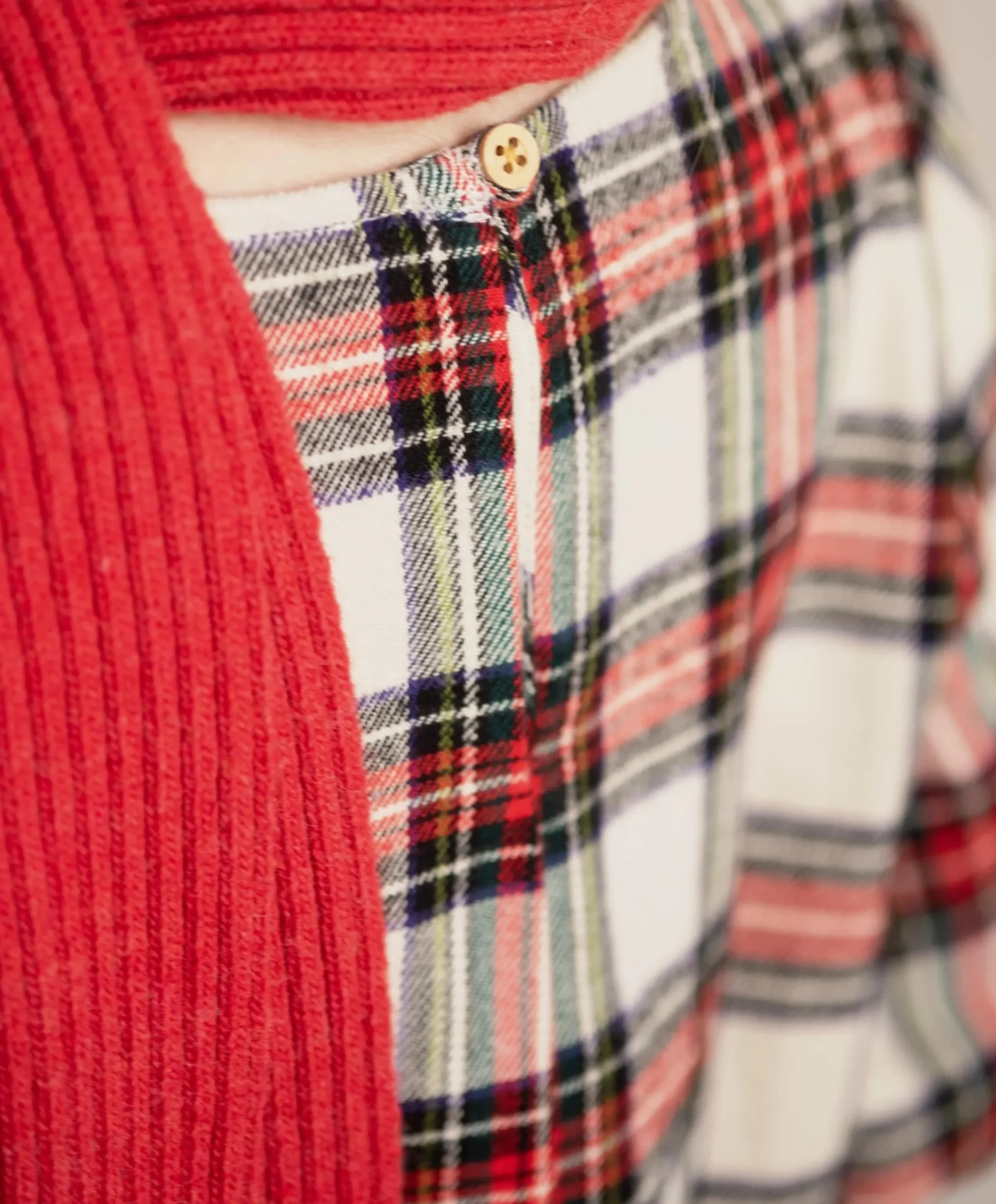 Meisjes blouse lange mouw rood
