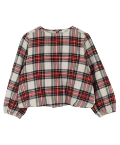 Meisjes blouse lange mouw rood