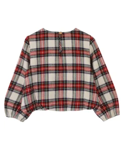 Meisjes blouse lange mouw rood