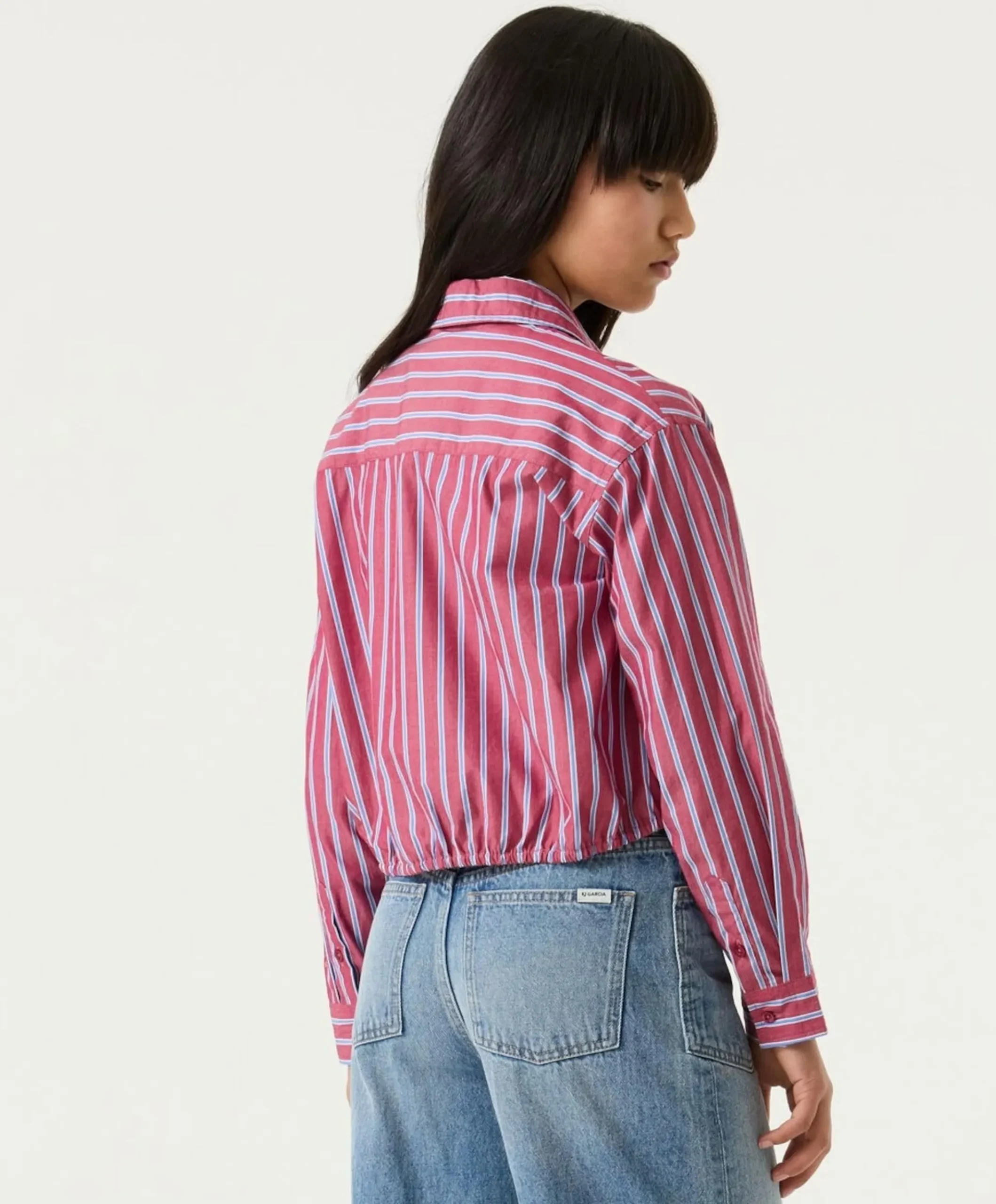Meisjes blouse lange mouw roze