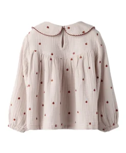 Meisjes blouse lange mouw roze