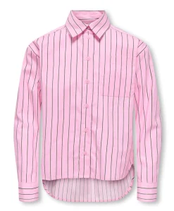 Meisjes blouse lange mouw roze