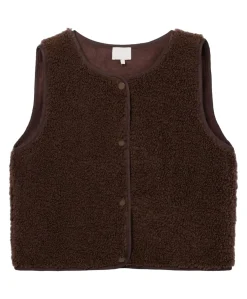 Meisjes bodywarmer bruin