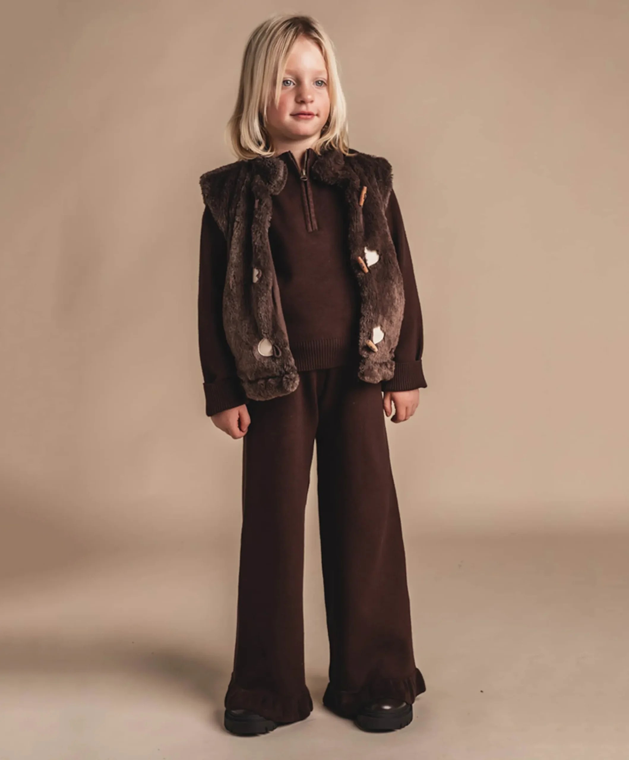 meisjes broek bruin