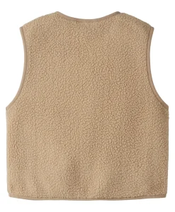 Meisjes gilet beige
