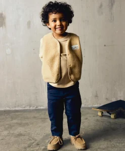 Meisjes gilet beige
