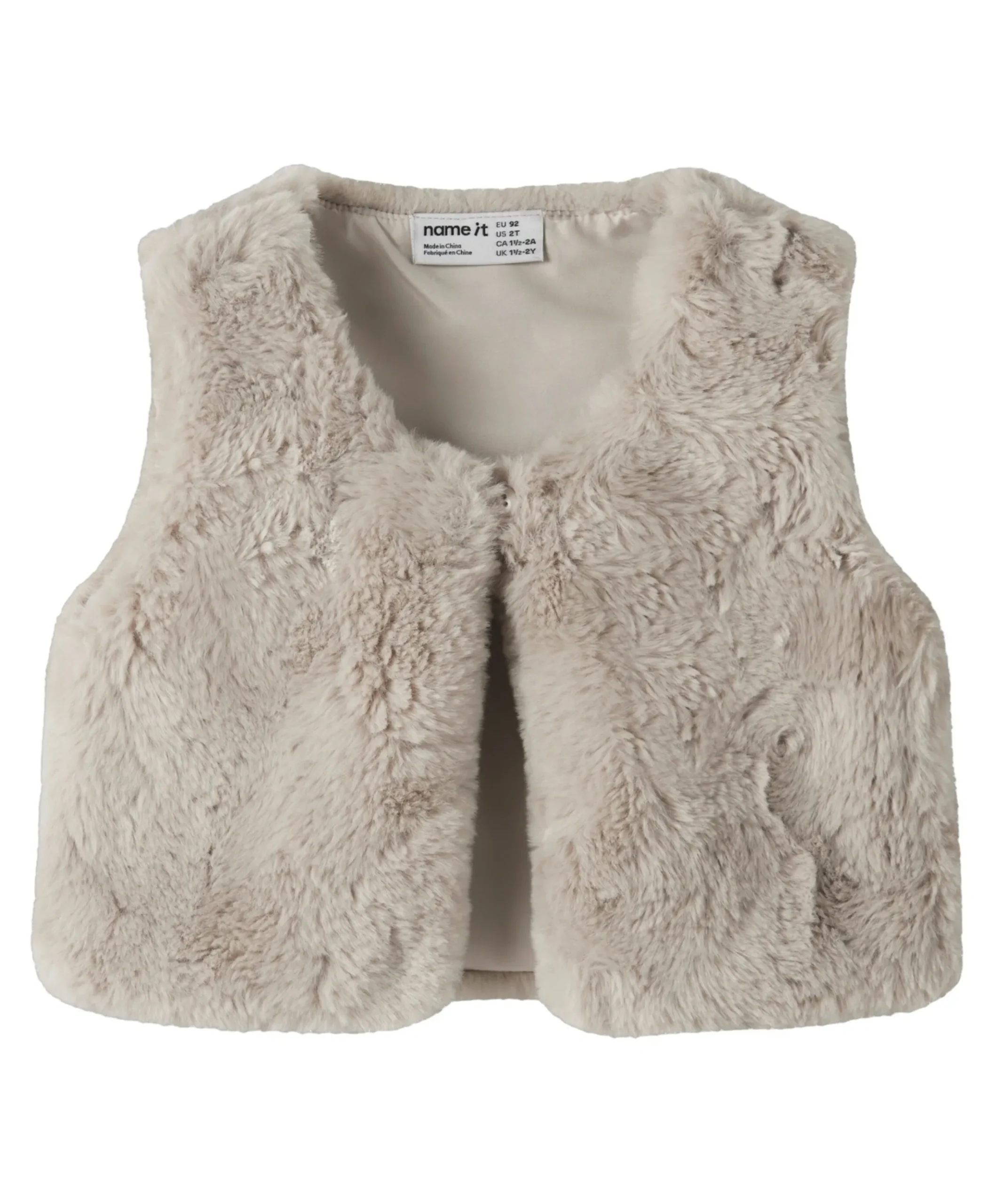 Meisjes gilet beige