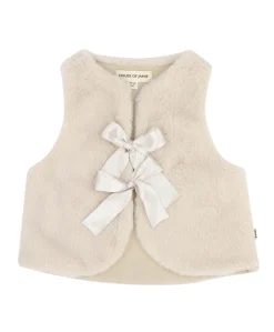 Meisjes gilet beige