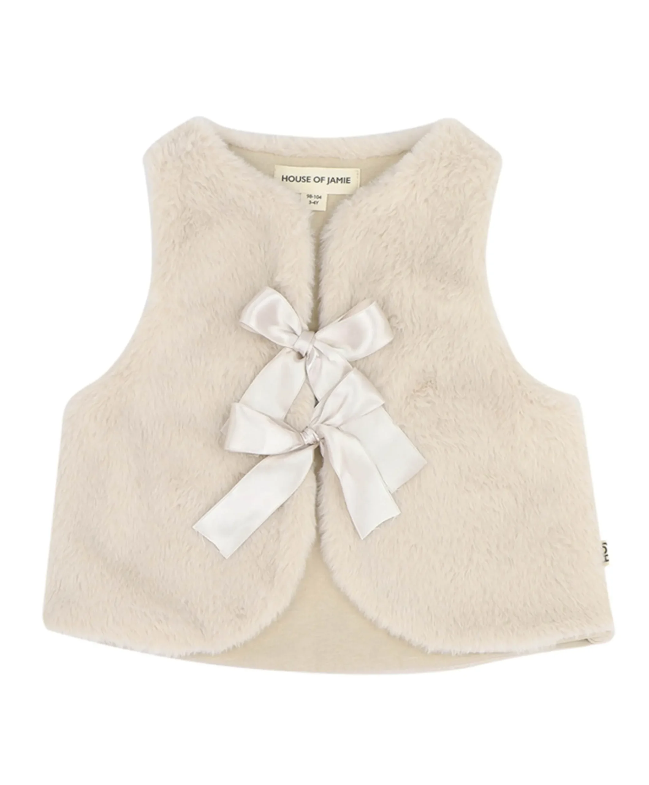 Meisjes gilet beige