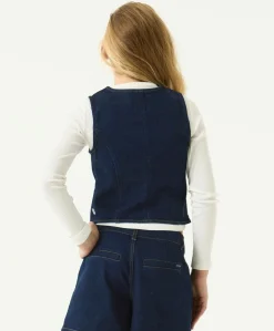 Meisjes gilet blauw