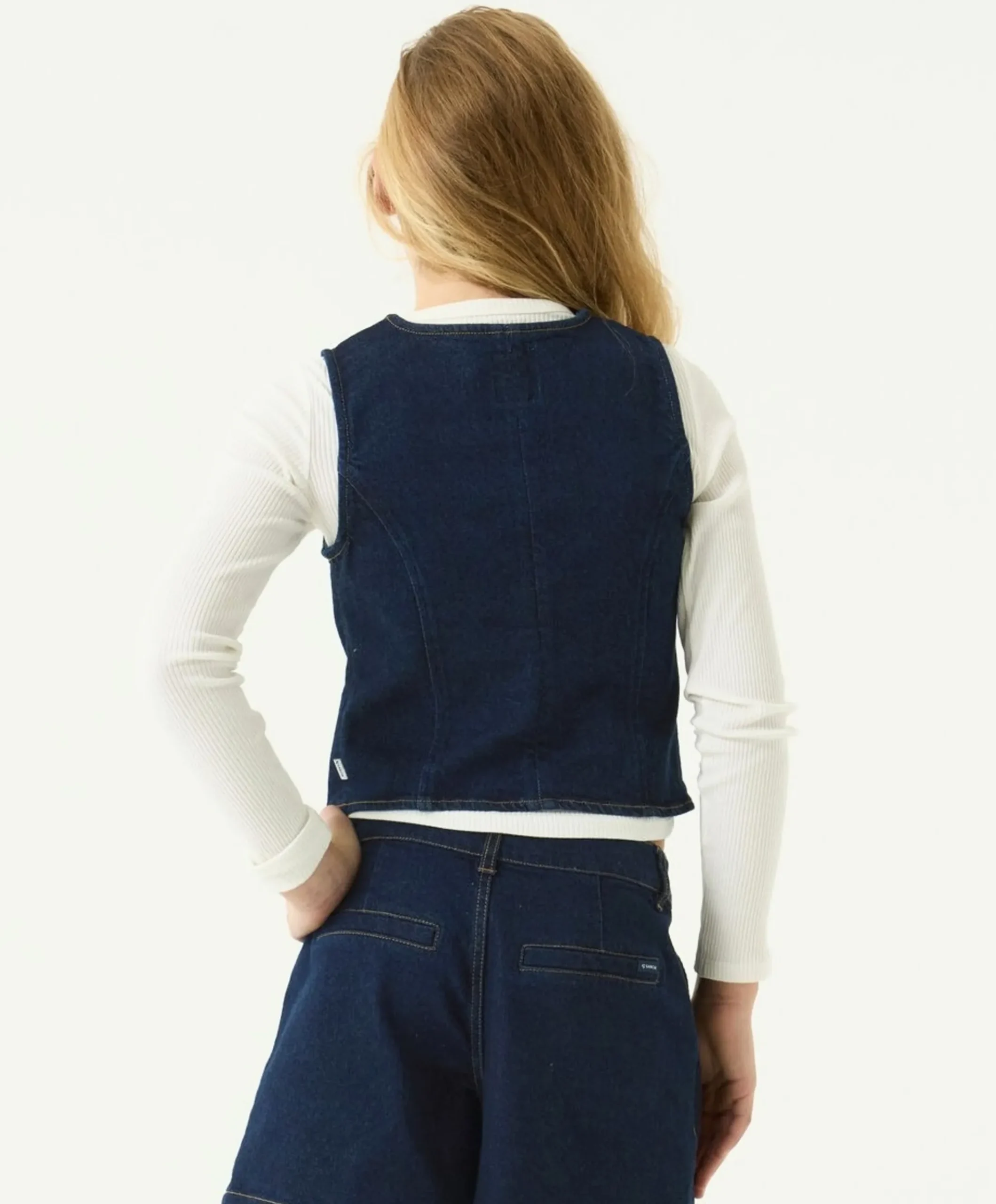 Meisjes gilet blauw