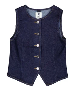 Meisjes gilet blauw