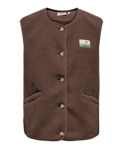 Meisjes gilet bruin