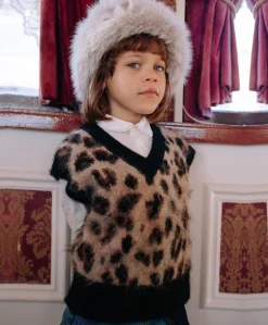 Meisjes gilet bruin