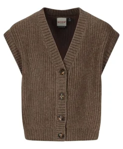 Meisjes gilet bruin