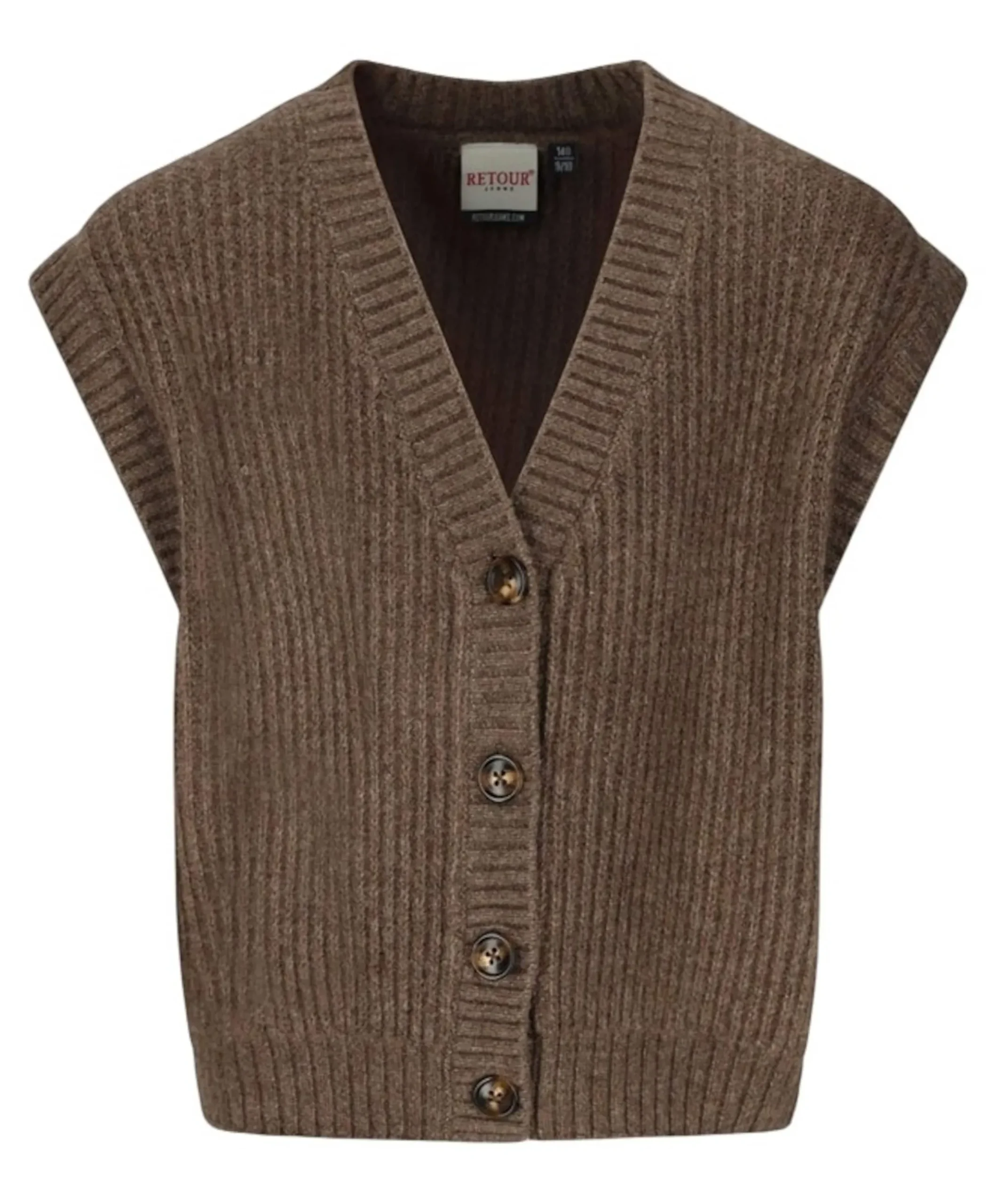 Meisjes gilet bruin