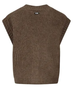 Meisjes gilet bruin