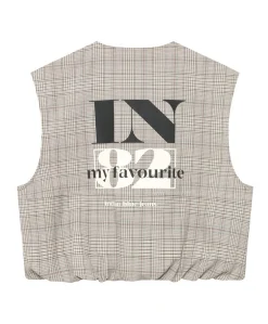 Meisjes gilet bruin