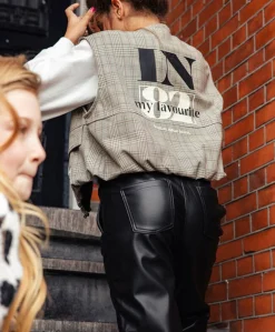 Meisjes gilet bruin