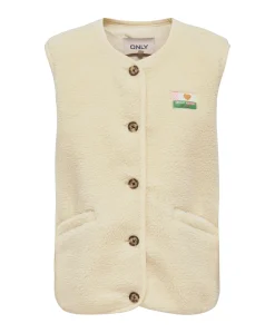 Meisjes gilet ecru