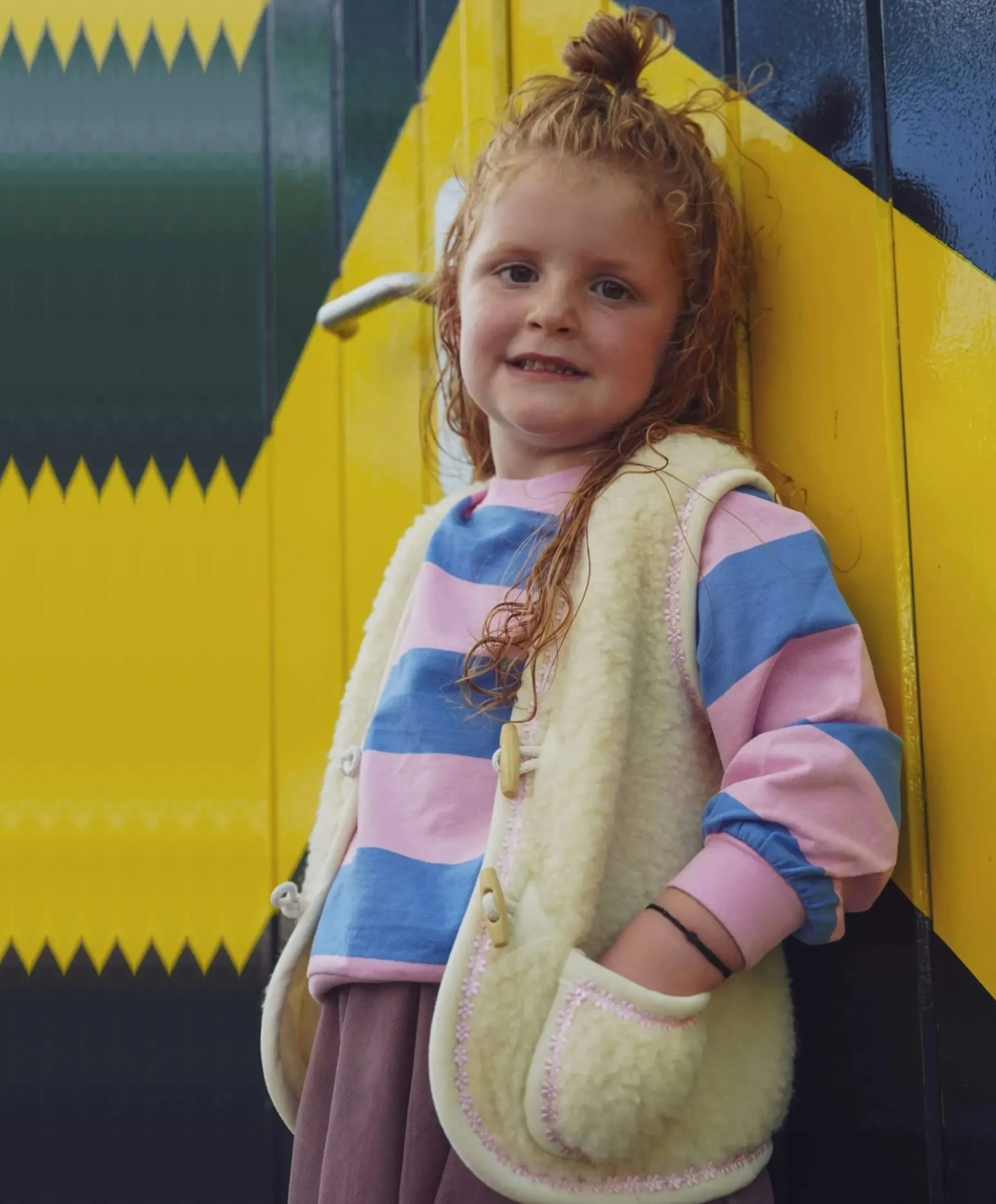 Meisjes gilet wit